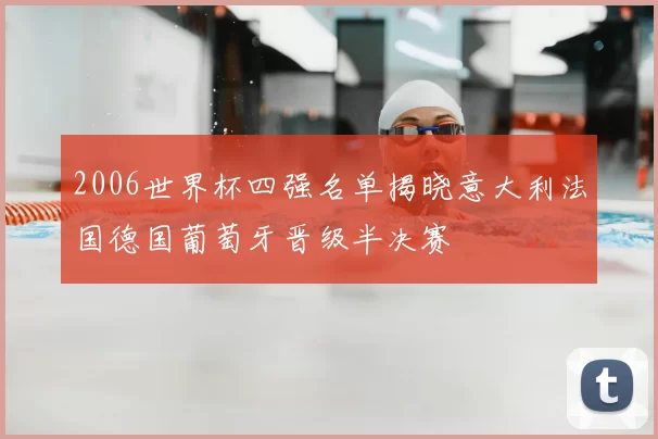 2006世界杯四强名单揭晓意大利法国德国葡萄牙晋级半决赛